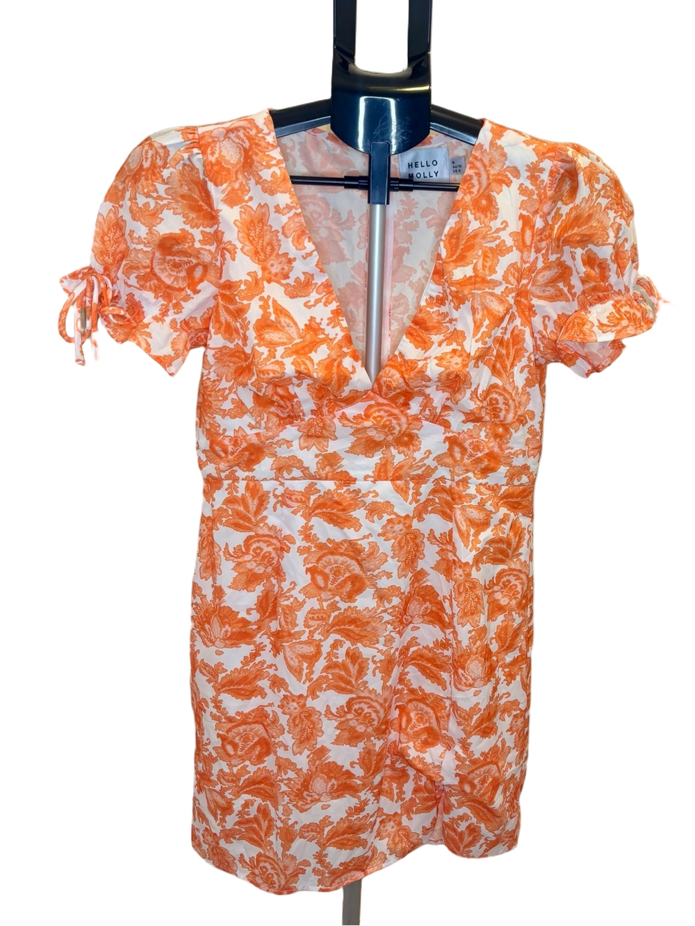 Hello Molly Orange Floral Mini Dress - Picture 3 of 10